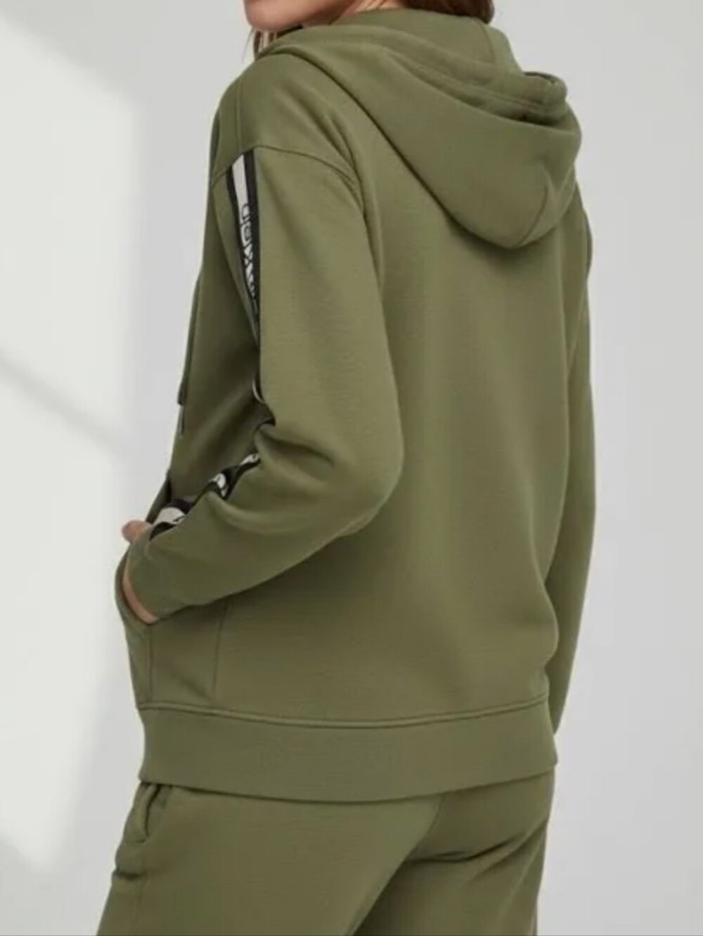 NWT Calvin Klein Performance Women's Fleece Zip Hoodie Olive Green - Picture 7 of 7